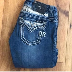 Miss Me JE5440F3L sequin white stitch flare jeans